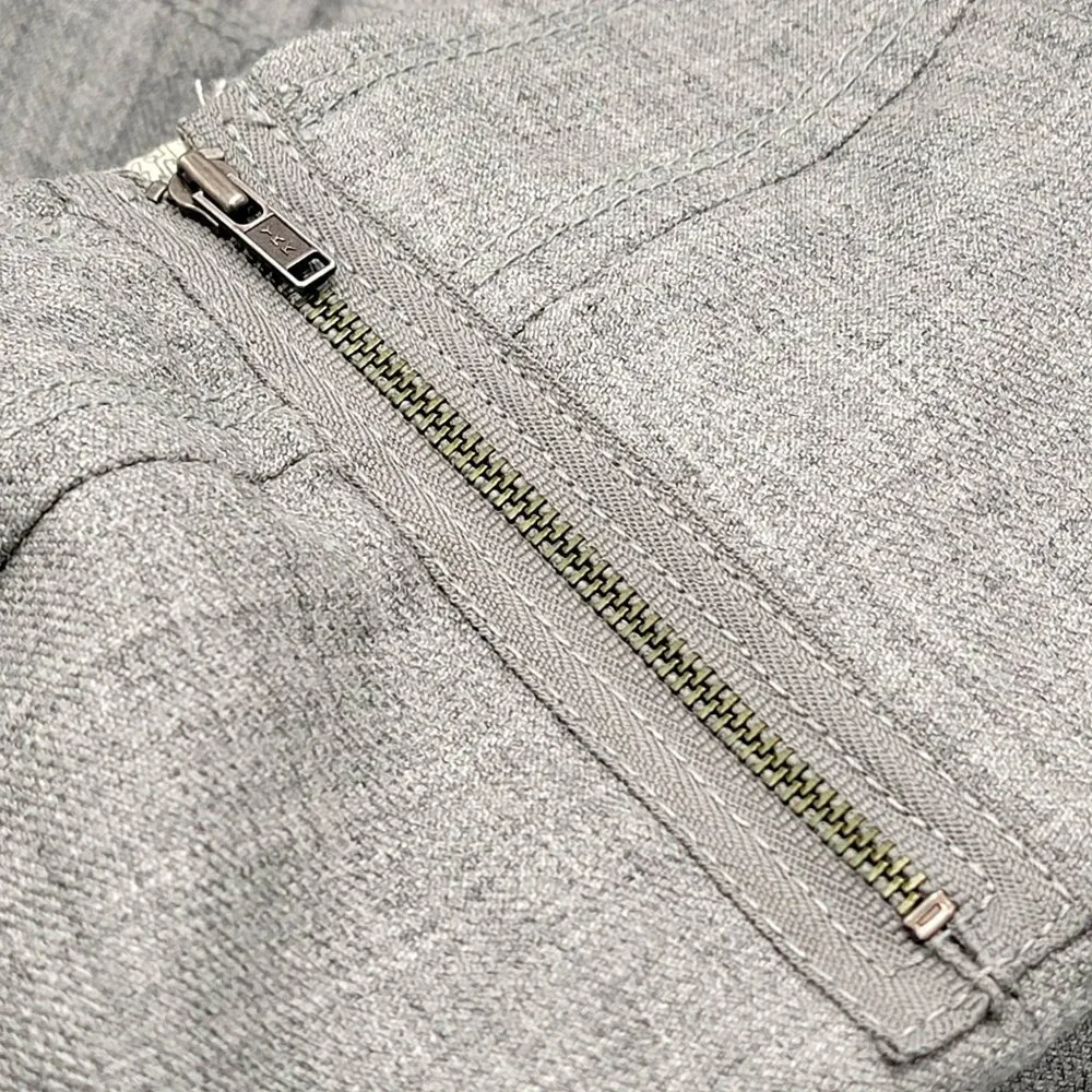 Elevenses Anthropologie Gray Heathered Pleated Wool Mini skirt Size 6 - Picture 9 of 11